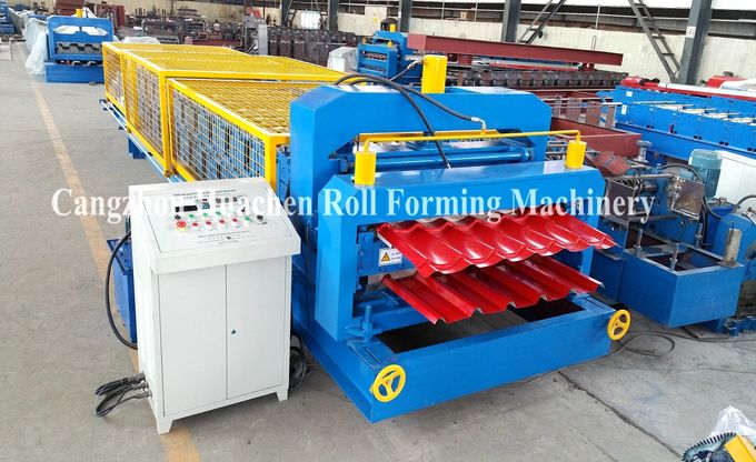 1250 Millimeter galvanisierten die Blatt-Rolle, die Energie der Maschinen-5.5kw, Fliesen-Stahlerzeugungs-Maschine bildet