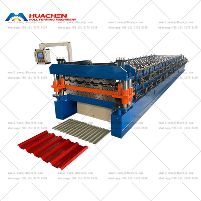 Doppelschichtbaumaterial Maschinen Welldach und Trapez-Blatt-Roll-Formmaschine