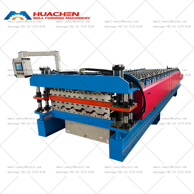 China Metall Walzplatte Zink Dachplatte Doppelschicht Rollen Formmaschine Präzision