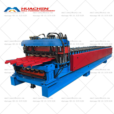 Maschine zur Herstellung von Trapezplatten aus Glas