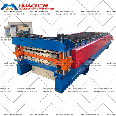 Double Deck Roll Forming Machinec mit PPGI / GI Material Typ und 5,5 5,5KW Gesamtleistung