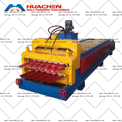 Dauerhafte Kettenantriebsmaschine mit Doppeldeck-Rollformmaschine mit 1250 mm Materialbreite
