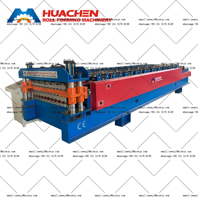 1250mm Materialbreite Doppeldeck Rollenformmaschine mit fortschrittlichem CR12-Schneidmaterial
