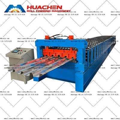 Gewölbte Dachplattenherstellungsmaschine Para Hacer Teja Bodendeck Rollformmaschine