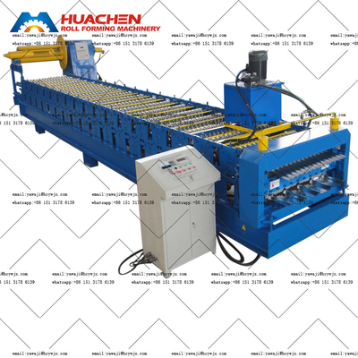 1000mm 18Stationen Doppelschicht-Rollformmaschine 3Phasen