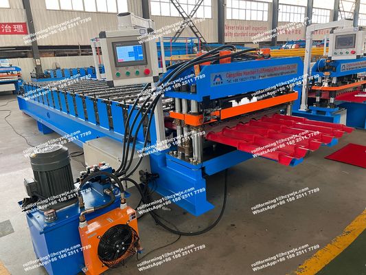 Herstellen von Dachfliesenformmaschine/Glasfliesenmaschine/Steelfolie Rollformmaschine