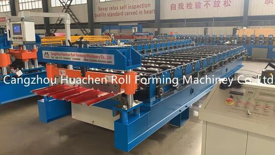 Hochgeschwindigkeits-Blechformanlage 15-20 m/min mit hydraulischer Schneidevorrichtung für Dachprofile aus verzinktem Stahl