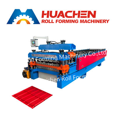 Warm verkaufte Walzstahl-Dachplatte Rollenformmaschine Stahlfliesenherstellung Maschine
