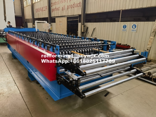 Automatische Doppelschicht-Rollformmaschine für den Markt in Chile