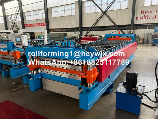 TR37-200/TR14-225 Doppelschicht-Rollformmaschine mit vorgeschnittener Guillotine