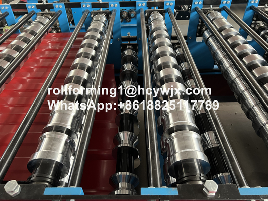 TR37-200/TR14-225 Doppelschicht-Rollformmaschine mit vorgeschnittener Guillotine