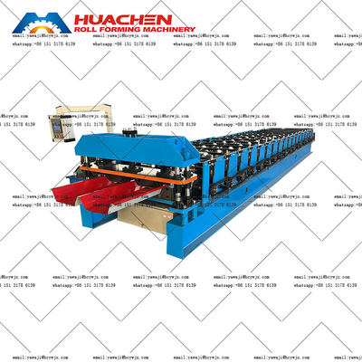 Hochbeständige PLC-Tafelfliesen-Rollformmaschinen 0,3-0,6 mm Materialdicke 70 mm Wellendurchmesser