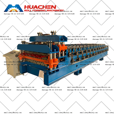 380v 50Hz 3 Phasen Spannung Doppeldeck Rollenformmaschine mit CR12 Cutter Material hergestellt