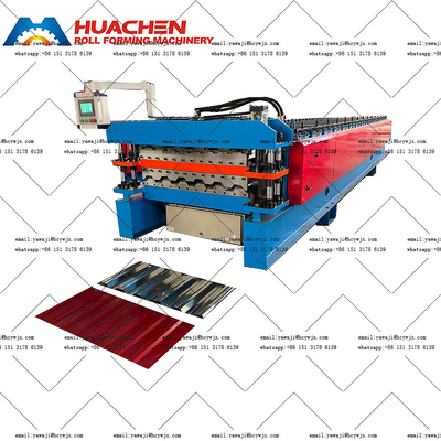 1250mm Materialbreite Doppeldeck Rollformmaschine mit 15m/min Geschwindigkeit gemacht