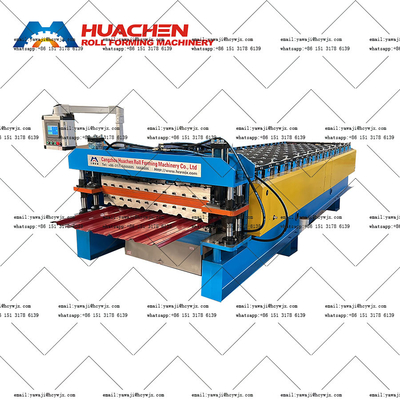 Erschwingliche Kettenantrieb Doppeldeck-Rollformmaschine Spannung 380v 50Hz 3 Phasen