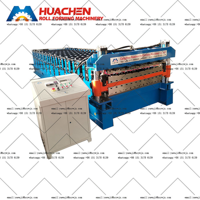 Wirtschaftliche Doppeldeck-Rollformmaschine mit Gesamtleistung von 5,5 5,5 kW