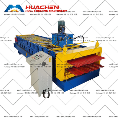 Doppelschicht-Dachplatten-Rollformmaschine für PPGI / GI-Material