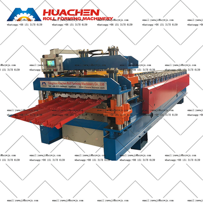 Verzinkte Metalldachplatte Doppeldeck Rollenformmaschine für PPGI / GI Material