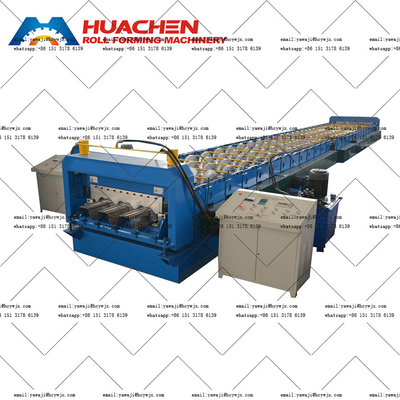 Metallblech-Dach-Roll-Form-Floor-Decking-Maschine mit CR12-Schneider