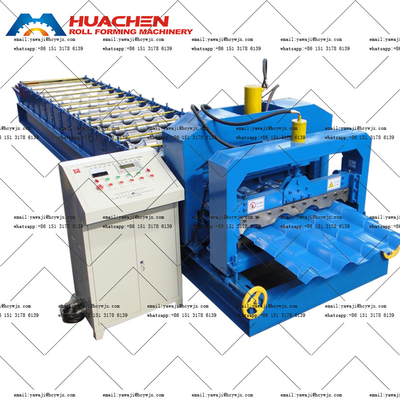Aluminium-Schritt-Glasierte Stahlfliesen-Rollformmaschine Kettenantrieb