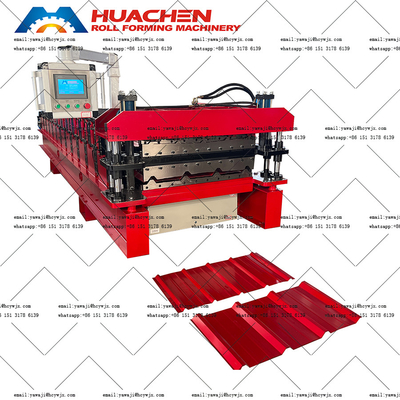1000 mm Doppelschicht-Rollformmaschine für das Dach 10/13 Stationen