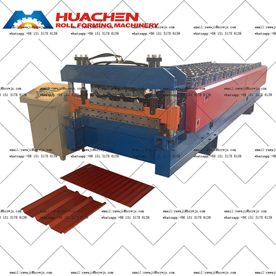 Doppeldeck 0,3-0,6 mm Stahldachrollenformmaschinen für 1200 mm