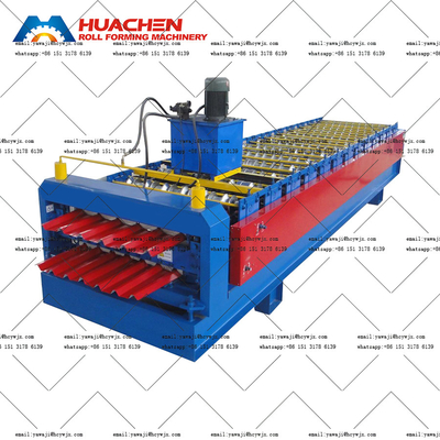 Metalldachdoppelschicht-Rollformmaschine 15 m/Min
