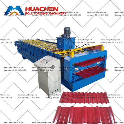 Dachplattenformmaschine PPGI / GI Doppelschicht-Rollformmaschine