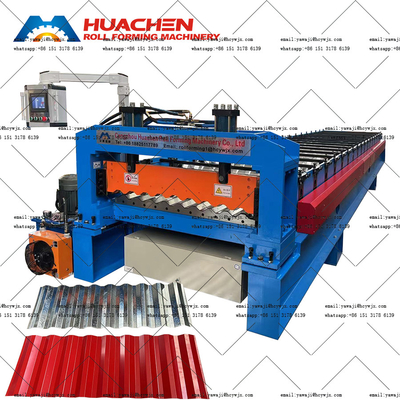 Trapezförmige Amerika PBR Stahl-Dachplatten-Rollform-Biege-Maschine