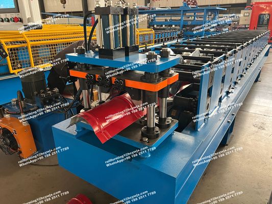 Hochgeschwindigkeitsfarbstahlblech-Dach-Ridge-Kappen-Deckungs-Rolle, welche die Fliese herstellt Maschine bildet