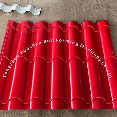 1220 mm Breite Panel Glasfliesen Roll Formierung Maschine mit 18 Stationen Roller und Kettenantrieb für Stahlbau