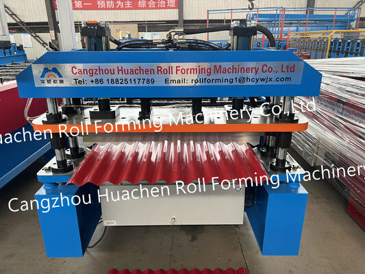 Blechdachmaschine, Maschine zur Herstellung von Dachziegeln, Well- und Trapez-Dachziegel-Rollformmaschine
