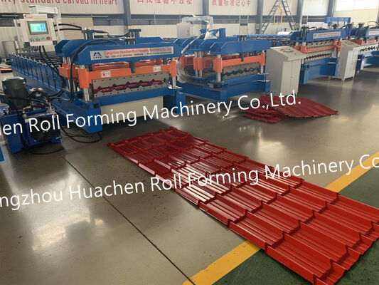 Beruflicher Hersteller von Profilwalzmaschinen mit zwei Schichten und Profilmaschinen mit zwei Schichten für Metalldachbleche/Glasfliesen