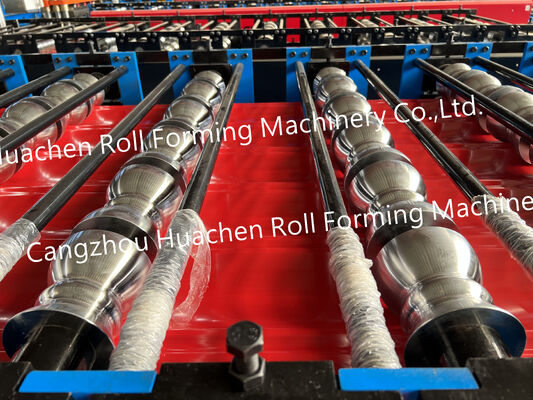 Farbige Wellenteile Glasplatten Metalldachprofil Zink Stahlblechmachmaschine Doppelschicht-Dachrollenformmaschine