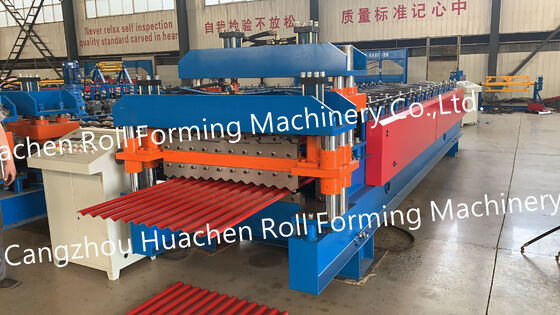 Hochleistungs-Metalldachfliesen Doppelschicht-Fliesenpressmaschine Hersteller
