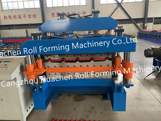 Hochleistungs-Metalldachfliesen Doppelschicht-Fliesenpressmaschine Hersteller