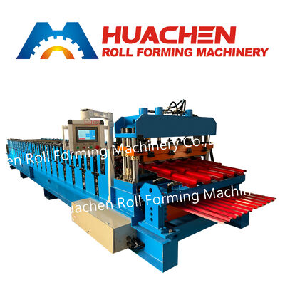 Maschine für das Trapez- und Metallplattendach, Maschine zur Fliesenherstellung, Maschine zum Formen von Fliesen aus Fliesen auf dem Dach