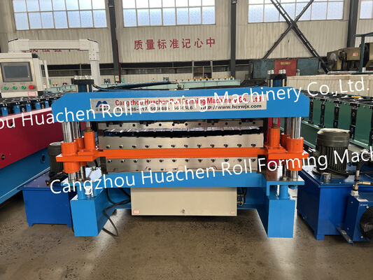 Hochwertige Multifunktionsplatte Doppelschicht-Rollformmaschine Zink-Dachblechmachine Dachplattenmaschine
