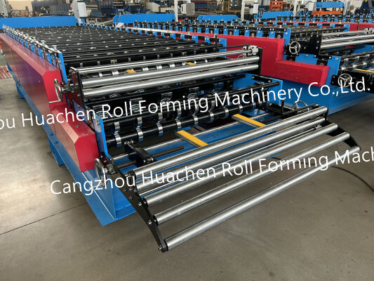 Hochwertige Multifunktionsplatte Doppelschicht-Rollformmaschine Zink-Dachblechmachine Dachplattenmaschine