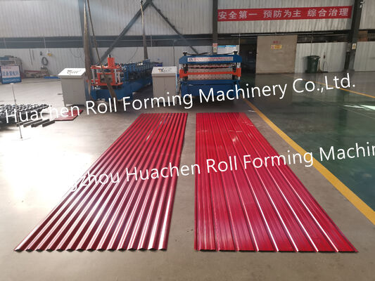 Trapezförmige, gewellte, glasierte Stufenfliesenpresse, Dach-Dachbahn-Rolle, Formung, Herstellung von Maschinen, Maschinenpreis, Hersteller