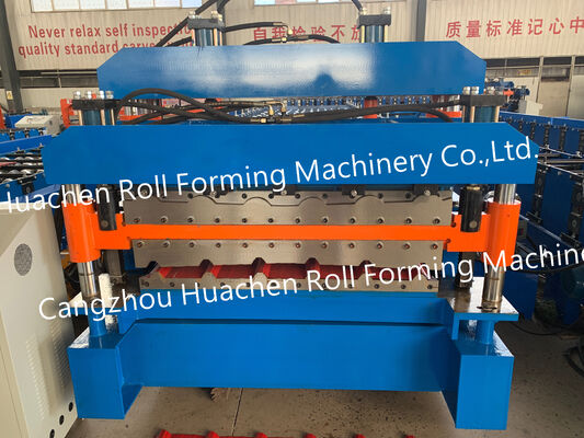 Doppelschicht-Metallplatten-Rollformmaschine für Dach- und Verkleidungsarbeiten