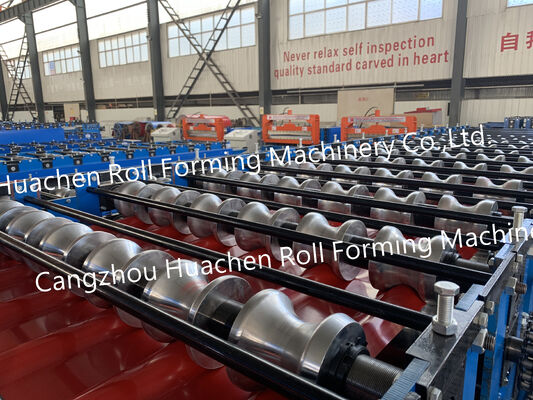 Doppelschicht-Metallplatten-Rollformmaschine für Dach- und Verkleidungsarbeiten