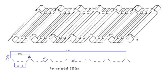 3 Phasen 380v 50hz walzen die Formung der Maschine/der Maschinerie für Dach-Blatt kalt