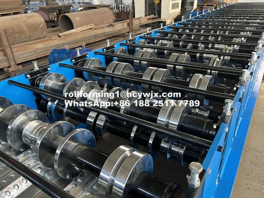 1220 mm Gurtboden Deck Roll Formmaschine Schweißrahmen mit hydraulischer Schneidesteuerung PLC