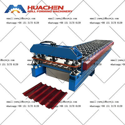 Modische Doppeldeck-Dachrollenformmaschine Hochgeschwindigkeit