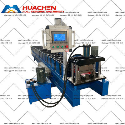 Dauerhafte hydraulische Dachrollenformmaschine mit 0,3-0,6 mm Materialdicke und CR12-Schneidmaterial