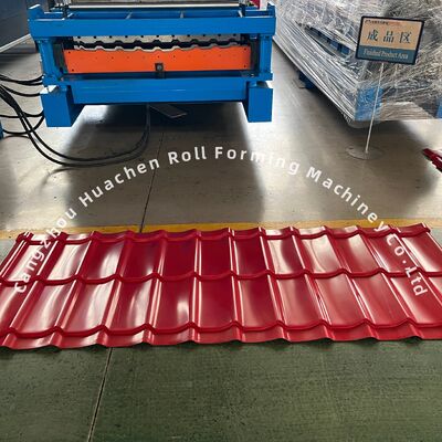 Hochgeschwindigkeit 15 m/min Doppelschicht-Wallformmaschine mit Panasonic-PLC-Steuerung und 45#-Stahlverbrennung