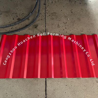 Hochgeschwindigkeit 15 m/min Doppelschicht-Wallformmaschine mit Panasonic-PLC-Steuerung und 45#-Stahlverbrennung