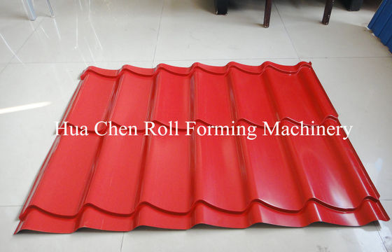 Festes Stahlglasig-glänzende Fliesen-Rolle welle Metrocopo Dach, die Maschine mit 15 Reihen bildet