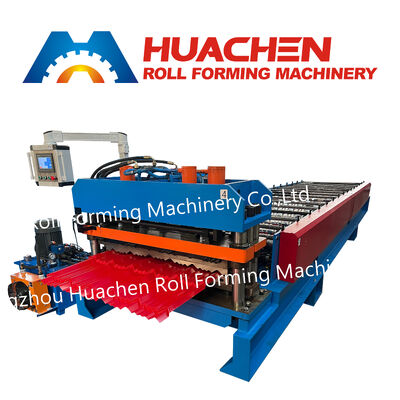 Trapezprofilformmaschine mit einlagiger Plattform aus Aluminium und verzinktem Blech, farbigem Stahlblech